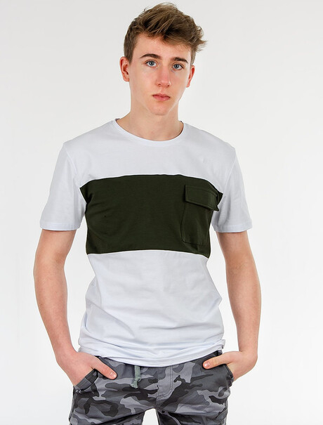 T-shirt Szachownica z krótkim rękawem w stylu casual