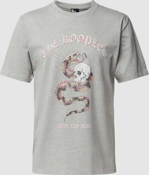 T-shirt The Kooples z bawełny w młodzieżowym stylu z krótkim rękawem