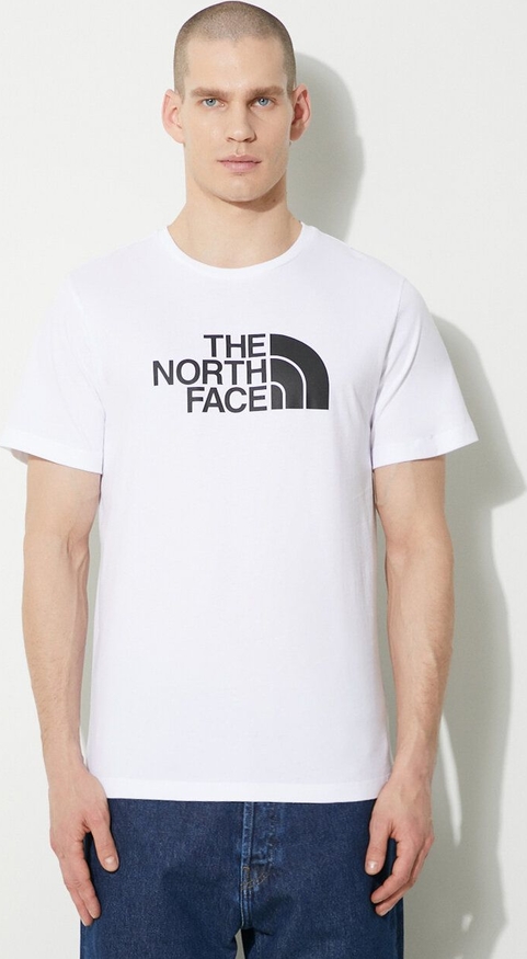 T-shirt The North Face w młodzieżowym stylu z nadrukiem z bawełny