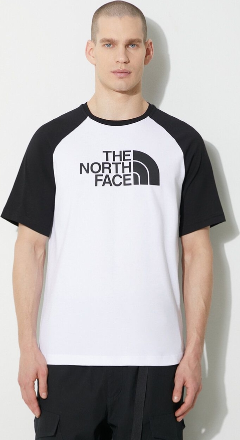T-shirt The North Face w sportowym stylu z bawełny z nadrukiem