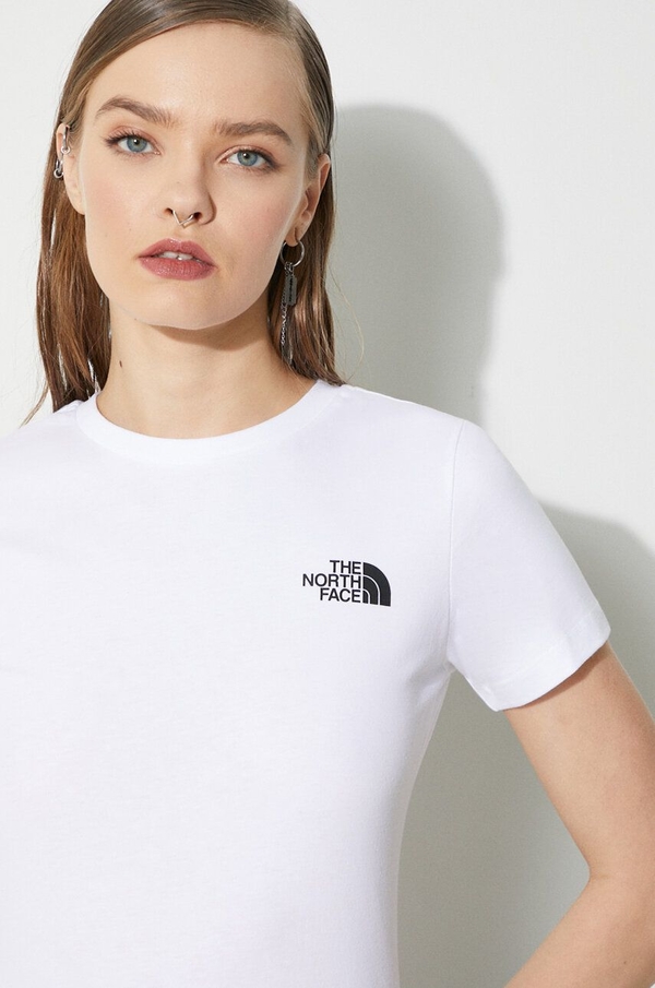 T-shirt The North Face w sportowym stylu z okrągłym dekoltem