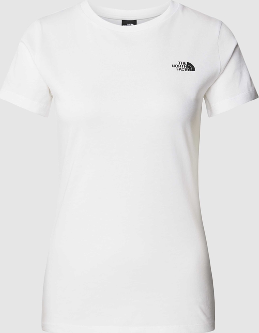 T-shirt The North Face w sportowym stylu z okrągłym dekoltem z bawełny