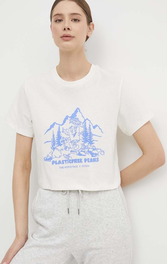 T-shirt The North Face z bawełny