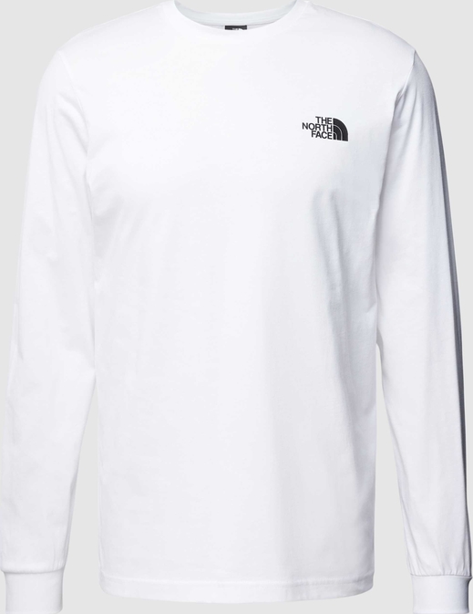 T-shirt The North Face z długim rękawem z nadrukiem w sportowym stylu