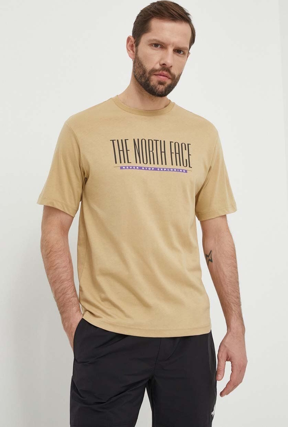 T-shirt The North Face z nadrukiem z bawełny