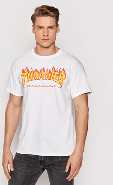 T-shirt Thrasher w młodzieżowym stylu z krótkim rękawem