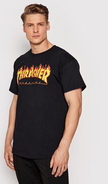 T-shirt Thrasher w młodzieżowym stylu z krótkim rękawem z bawełny