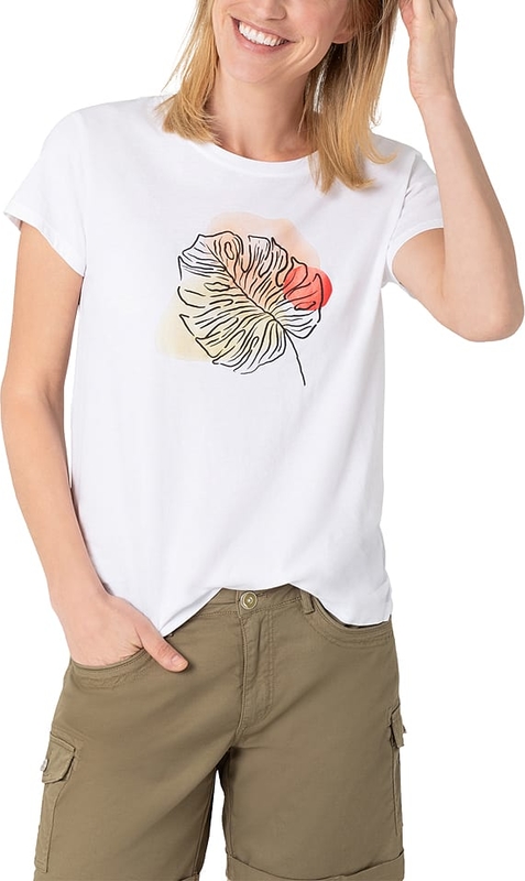 T-shirt Timezone z nadrukiem z okrągłym dekoltem z bawełny