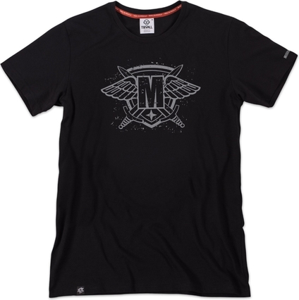 T-shirt Tirvall z żakardu z nadrukiem z krótkim rękawem