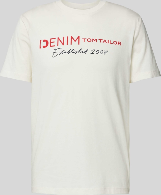 T-shirt Tom Tailor Denim w młodzieżowym stylu z bawełny