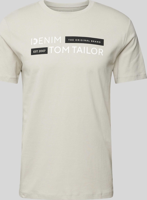 T-shirt Tom Tailor Denim w młodzieżowym stylu z krótkim rękawem