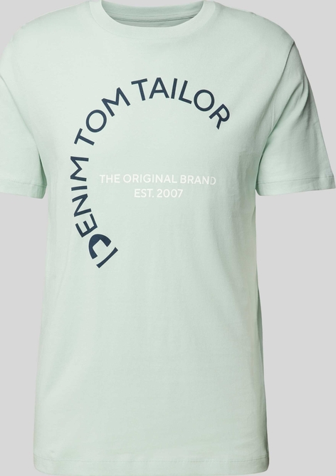 T-shirt Tom Tailor Denim z bawełny w młodzieżowym stylu