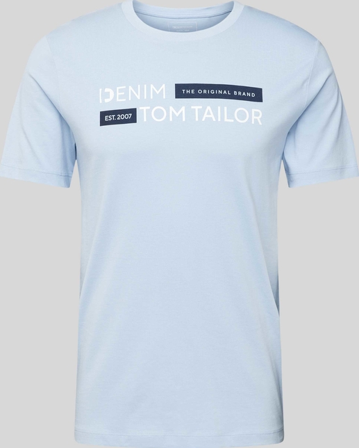 T-shirt Tom Tailor Denim z nadrukiem w młodzieżowym stylu