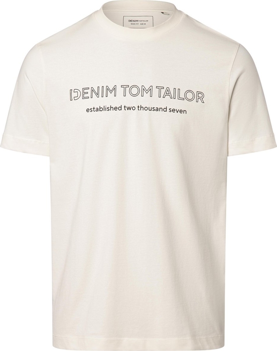 T-shirt Tom Tailor Denim z nadrukiem z bawełny