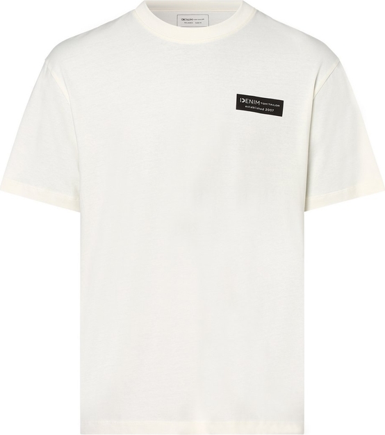 T-shirt Tom Tailor Denim z nadrukiem z bawełny z krótkim rękawem