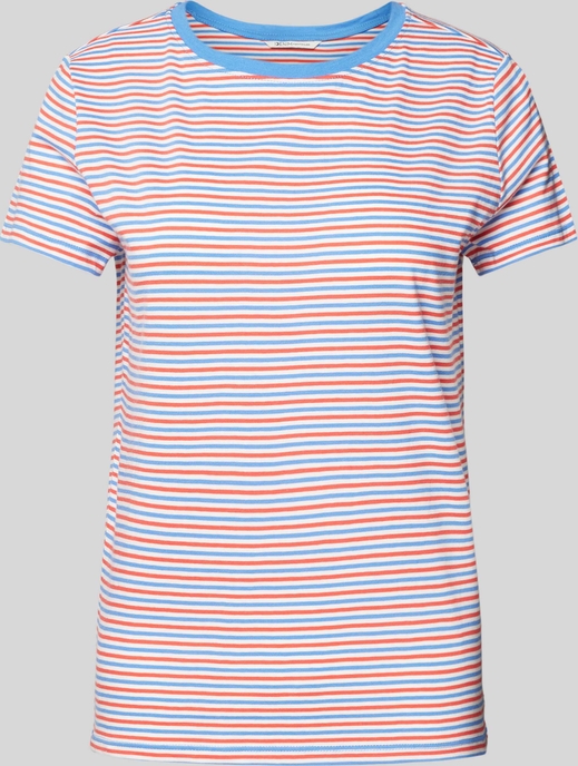 T-shirt Tom Tailor Denim z okrągłym dekoltem w stylu casual z krótkim rękawem