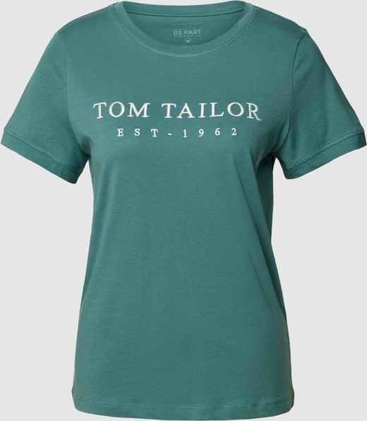 T-shirt Tom Tailor w młodzieżowym stylu z krótkim rękawem z bawełny