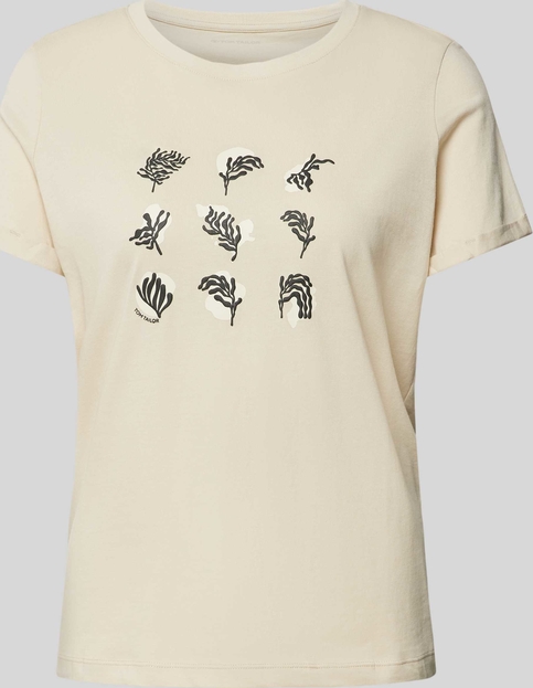 T-shirt Tom Tailor w młodzieżowym stylu z krótkim rękawem z okrągłym dekoltem