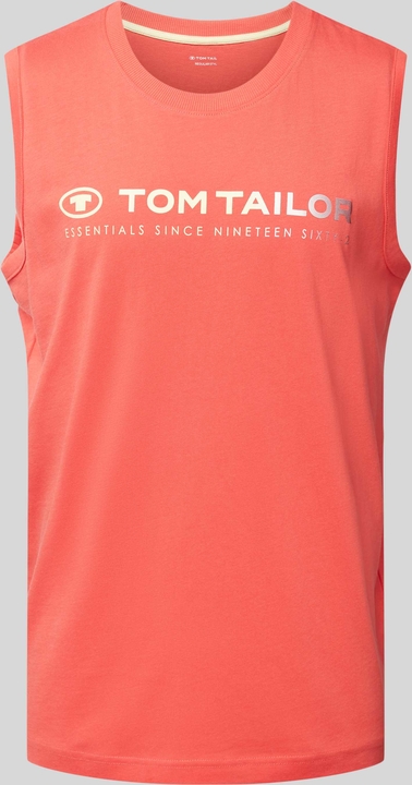 T-shirt Tom Tailor w młodzieżowym stylu z nadrukiem z krótkim rękawem