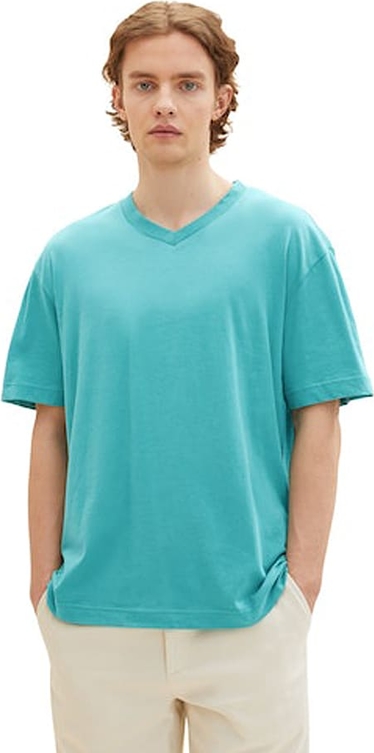 T-shirt Tom Tailor z bawełny w stylu casual z krótkim rękawem
