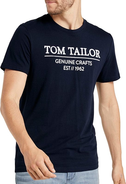 T-shirt Tom Tailor z krótkim rękawem z bawełny