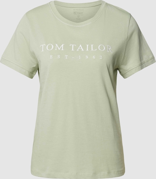 T-shirt Tom Tailor z okrągłym dekoltem z krótkim rękawem w młodzieżowym stylu