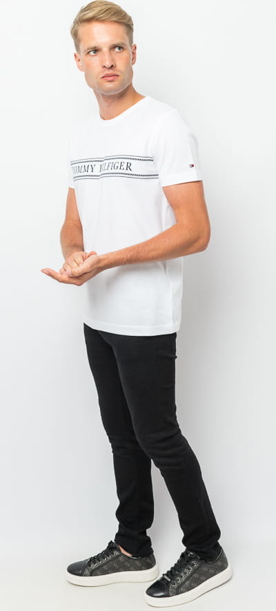 T-shirt Tommy Hilfiger w młodzieżowym stylu z bawełny