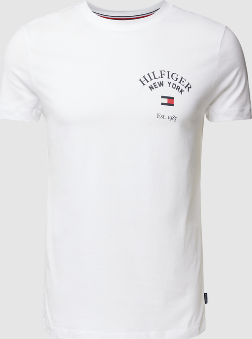 T-shirt Tommy Hilfiger w młodzieżowym stylu z krótkim rękawem
