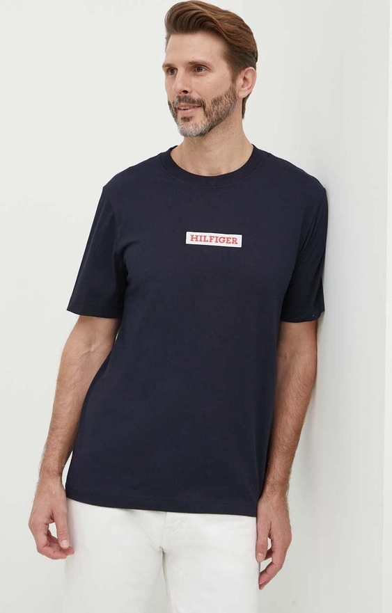 T-shirt Tommy Hilfiger w młodzieżowym stylu z krótkim rękawem z bawełny