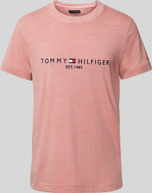 T-shirt Tommy Hilfiger w młodzieżowym stylu z krótkim rękawem z bawełny