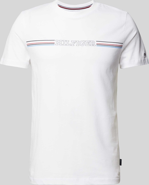 T-shirt Tommy Hilfiger w młodzieżowym stylu z nadrukiem