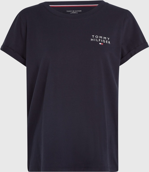 T-shirt Tommy Hilfiger w młodzieżowym stylu z okrągłym dekoltem z krótkim rękawem