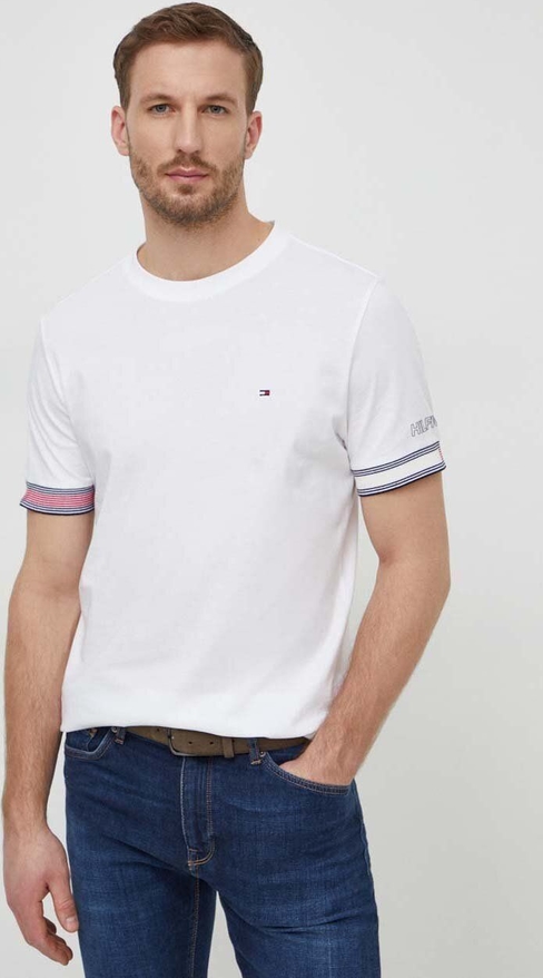 T-shirt Tommy Hilfiger w stylu casual z nadrukiem z krótkim rękawem