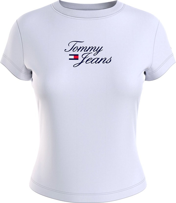 T-shirt Tommy Hilfiger z bawełny z okrągłym dekoltem w młodzieżowym stylu