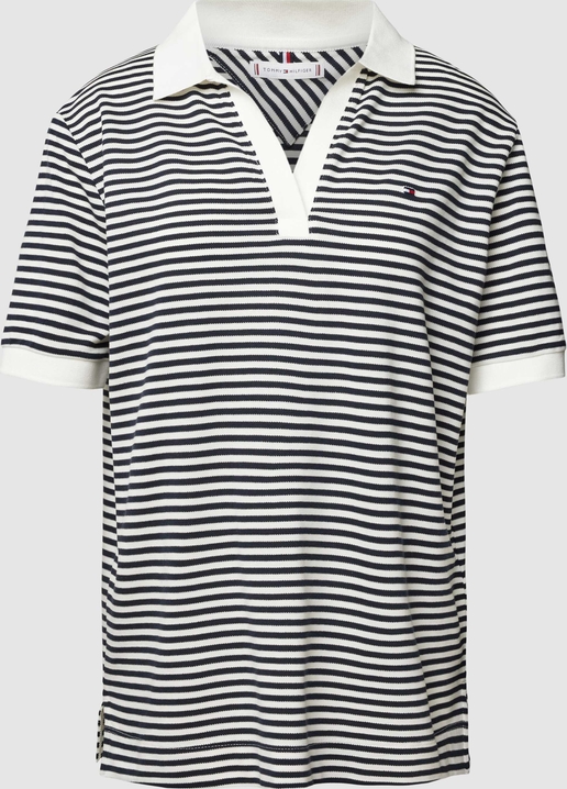T-shirt Tommy Hilfiger z dekoltem w kształcie litery v z krótkim rękawem z bawełny