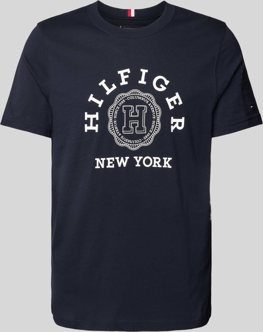 T-shirt Tommy Hilfiger z nadrukiem w młodzieżowym stylu z bawełny
