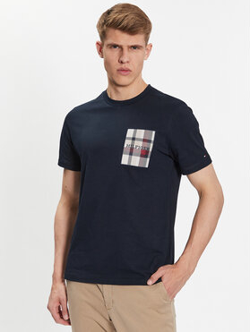 T-shirt Tommy Hilfiger z nadrukiem w młodzieżowym stylu z krótkim rękawem