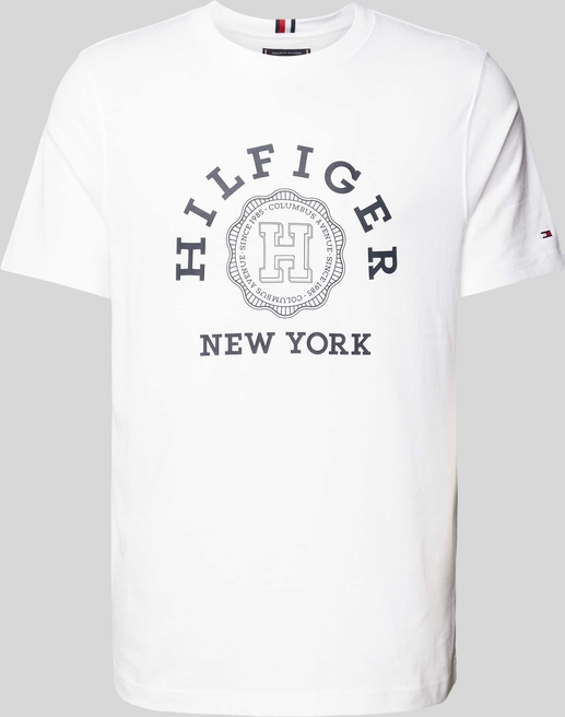T-shirt Tommy Hilfiger z nadrukiem z krótkim rękawem w młodzieżowym stylu