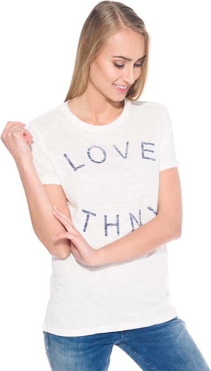T-shirt Tommy Hilfiger z okrągłym dekoltem w młodzieżowym stylu