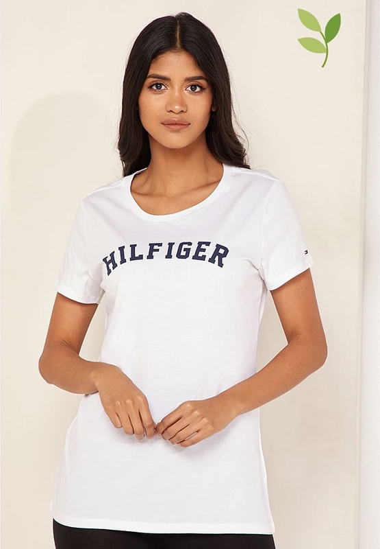 T-shirt Tommy Hilfiger z okrągłym dekoltem w młodzieżowym stylu z bawełny