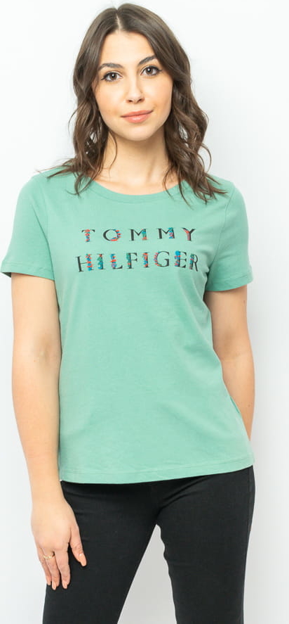 T-shirt Tommy Hilfiger z okrągłym dekoltem z bawełny