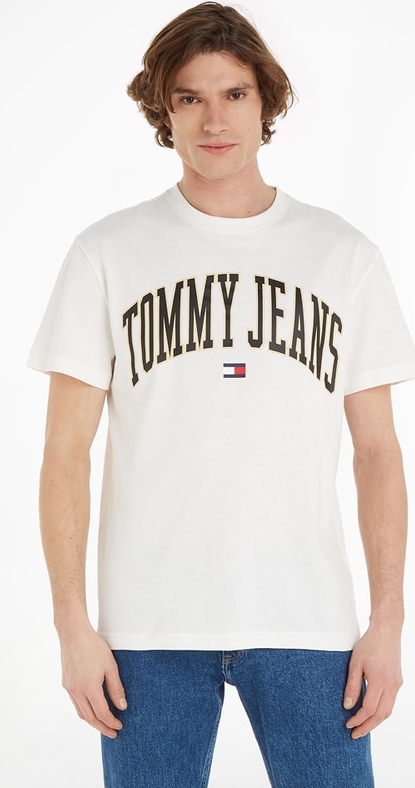 T-shirt Tommy Jeans w młodzieżowym stylu z bawełny