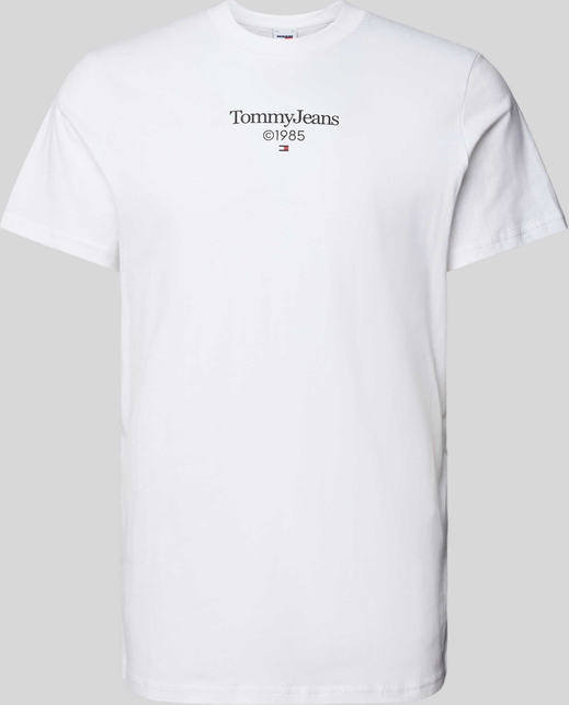 T-shirt Tommy Jeans w młodzieżowym stylu z nadrukiem z krótkim rękawem