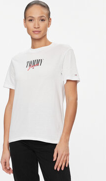 T-shirt Tommy Jeans w młodzieżowym stylu z okrągłym dekoltem