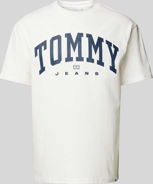 T-shirt Tommy Jeans z bawełny w młodzieżowym stylu z nadrukiem