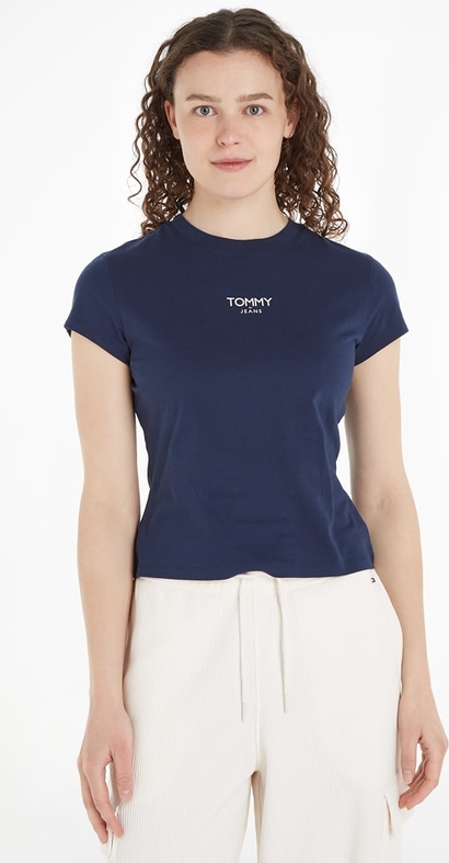 T-shirt Tommy Jeans z bawełny w stylu casual z krótkim rękawem