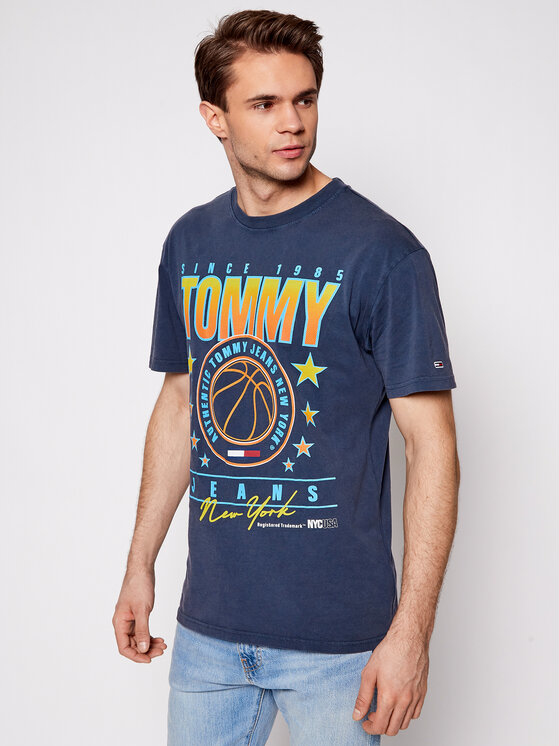 T-shirt Tommy Jeans z krótkim rękawem w młodzieżowym stylu z nadrukiem