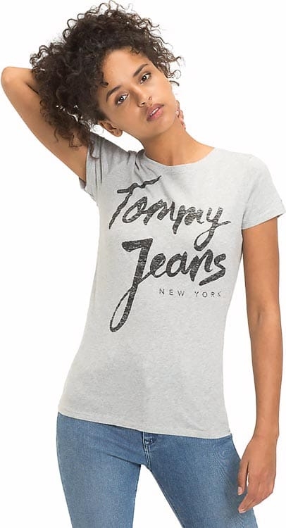 T-shirt Tommy Jeans z krótkim rękawem w młodzieżowym stylu z okrągłym dekoltem