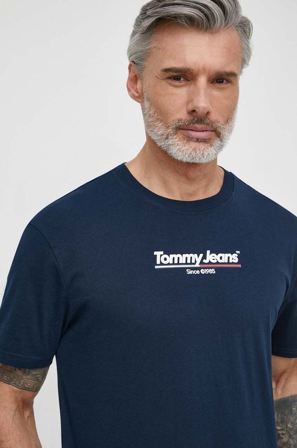 T-shirt Tommy Jeans z krótkim rękawem z bawełny