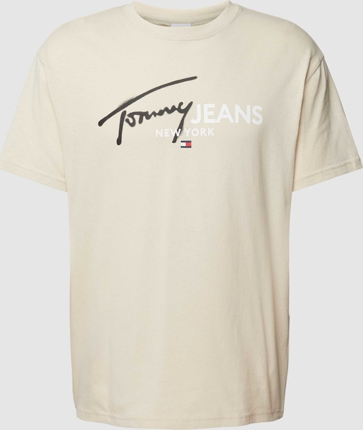 T-shirt Tommy Jeans z krótkim rękawem z bawełny z nadrukiem
